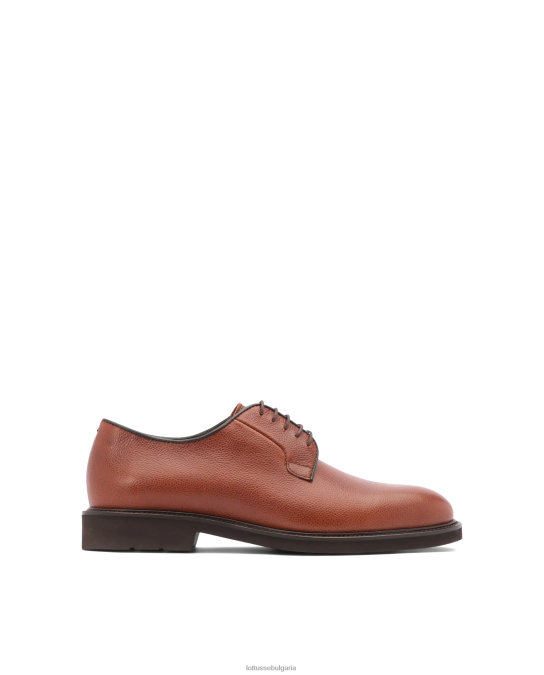 кафяво Lottusse мъже baltimore embossy grain calf derby F64VD152